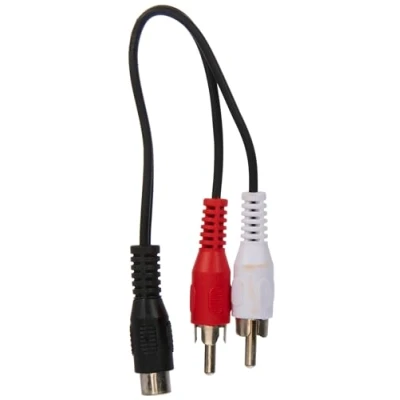 Imagen de Audio Video Kabel 0,2m 1 x Cinchkupplung 2 Cinchstecker