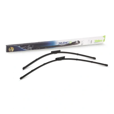 Imagen de Limpiaparabrisas Valeo Silencio X.trm, Flat Blade Set 574678 delante Sin marco Montaje en bayoneta RENAULT: GRAND SCENIC 3, 3