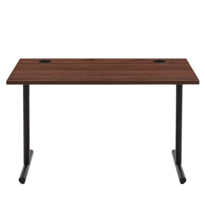 Imagen de Amazon Basics Escritorio de ordenador oficina montaje sencillo, nogal con marco negro, rectangular, 120 x 60 73.6 cm (Antes éramos Movian)