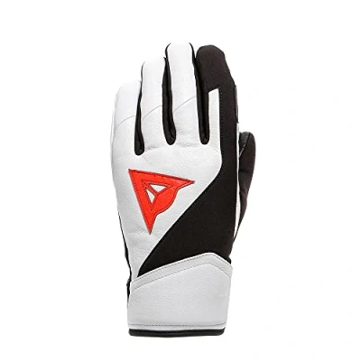 Imagen de Dainese HP Gloves Sport,Guantes de Esquí Piel, Térmicos, Refuerzos en Palma,Blanco/Negro,para Hombres y Mujeres
