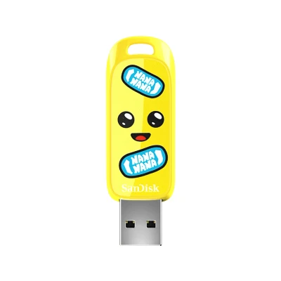 Imagen de SanDisk Unidad flash USB Fortnite de 256 GB, edición Peely Hasta 130 MB/s, tipo A, para smartphones, consolas juegos y computadoras SDCZIF 256G G46