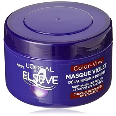 Imagen de L&#039;Oréal Paris Elseve Color Vive Masque Violet Déjaunisseur Intense pour Cheveux Décolorés/Eclaircis 250ml
