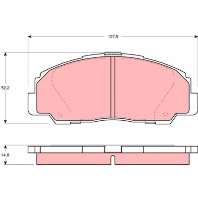 Imagen de TRW GDB1135 Juego de pastillas freno no preparado para indicador desgaste DAIHATSU: Rocky SUV