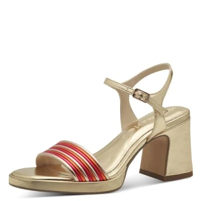 Imagen de Tamaris Mujer 1 28368 42, Sandalia con talón, Gold Comb, 36 EU