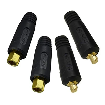 Imagen de RIVERWELD TIG Cable de soldadura Panel Conector Enchufe DKJ10 25 y EDKL10 200Amp Dinse Ajuste rápido 4 Uds