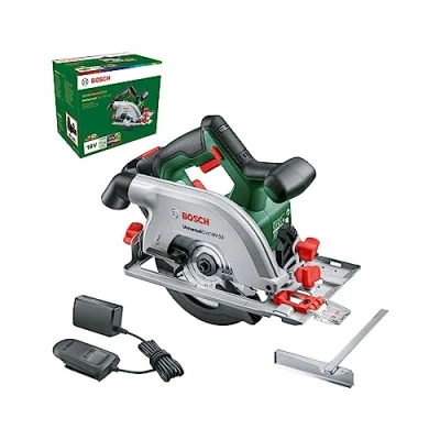 Imagen de Bosch sierra circular a batería UniversalCirc 18V 53 (para serrar con precisión en madera; profundidad máx. de corte: mm; sistema 18 V; 1 2,5 Ah y cargador)