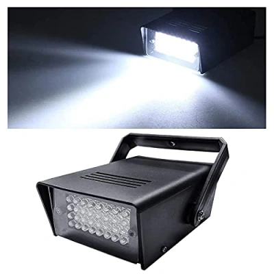 Imagen de Luz Estroboscópica, Discoteca Flash 32 LED Estroboscopica de Mini, Luces Blanca Para Bodas Bar Fiesta Halloween