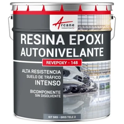 Imagen de Resina Epoxi para Suelos, AUTONIVELANTE REVEPOXY AL 5 kg Gris tele 2 RAL 7046 ARCANE INDUSTRIES