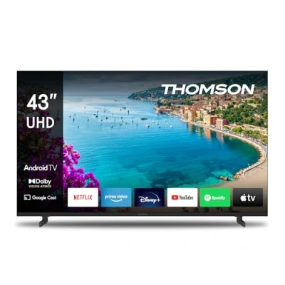 Imagen de TV LED 43&quot; Thomson 43UA5S13, UHD 4K, ARM CA55 Quad core, Smart Android TV, Dolby Vision, Negro