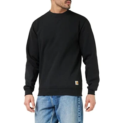 Imagen de Carhartt, Hombre, Sudadera Con Cuello Redondo, Tejido De Grosor Medio, Ajuste Holgado, Negro, L
