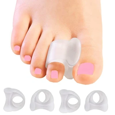 Imagen de 4 Separadores de Dedos, Correctores Dedos del Pie, Silicona para Superpuestos, Enderezadores Gel