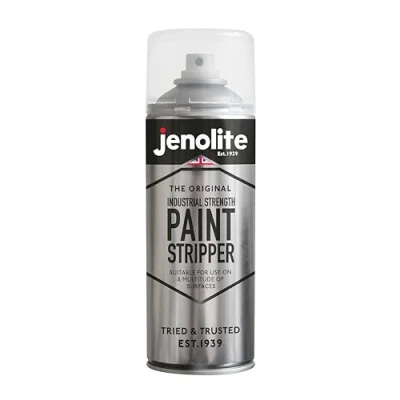 Imagen de JENOLITE decapante de pintura industrial en aerosol, fórmula gel antigoteo, 400 ml, removedor y barniz para metal, madera, ladrillo, hormigón