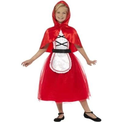 Imagen de Smiffys Disfraz deluxe de Caperucita Roja, rojo, con vestido y capucha