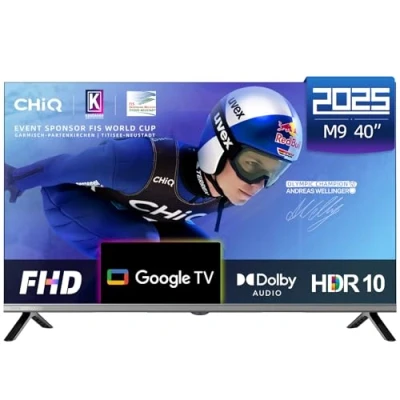 Imagen de CHiQ L40M9G Smart TV de 40 Pulgadas (100 cm), HDR10, Google TV, Asistente Google, Tuner Triple DVB C/T/T2/S/S2, Dolby Audio