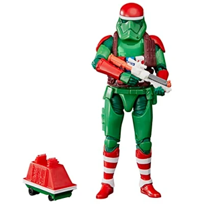 Imagen de Hasbro Star Wars The Black Series, First Order Stormtrooper (Holiday Edition) y droide ratón, Figuras de Las Fiestas coleccionables 15 cm, Multicolor (F5306), Exclusivo en Amazon
