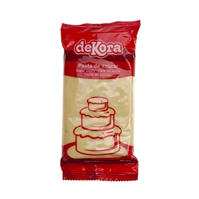 Imagen de Dekora Fondant Amarillo Pasta de para Tartas Cobertura Bizcochos, Tartas, Pasteles, Magdalenas o Cupcakes con el que Poder Hacer Todo Tipo Decoraciones 250 gr