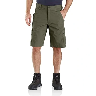 Imagen de Carhartt Rugged Flex Relaxed Fit Ripstop Cargo Work Short Pantalones Cortos Utility, Basil, 34W Hombres