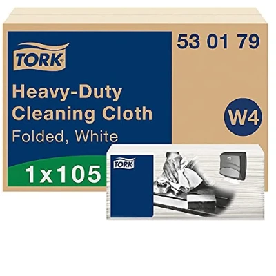 Imagen de Tork Paño de limpieza resistente blanco W4, multiuso, 1 x 105 paños, 530179