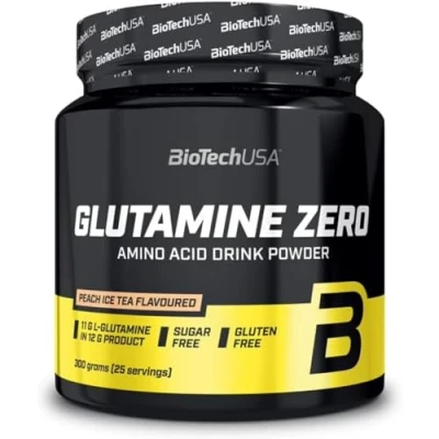 Imagen de BioTechUSA Glutamine Zero 11g L Glutamina Fórmula Post Entrenamiento en Polvo Sin Azúcar 300g Té helado de melocotón