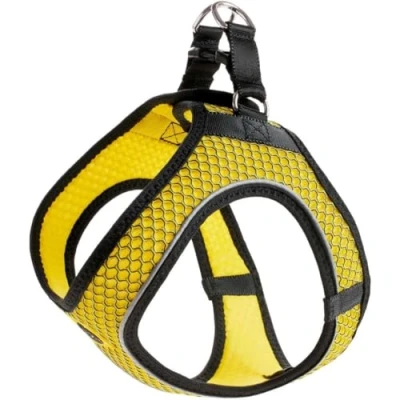 Imagen de HUNTER Hilo Comfort BVB Arnés para Perro con Malla 3D Reflectante, XS S Amarillo