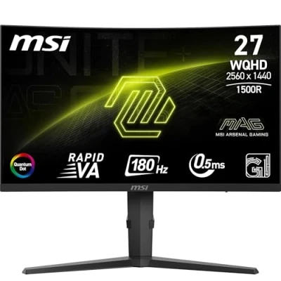 Imagen de Monitor gaming MSI MAG 275CQRF QD E2, 27&quot;, WQHD, 0.5 ms, 180 Hz, HDR Ready, Adaptive Sync, Negro