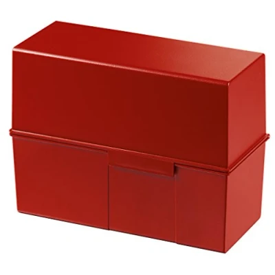 Imagen de HAN 975 17 Fichero DIN A5 horizontal, para 450 tarjetas con bisagra de acero, color rojo