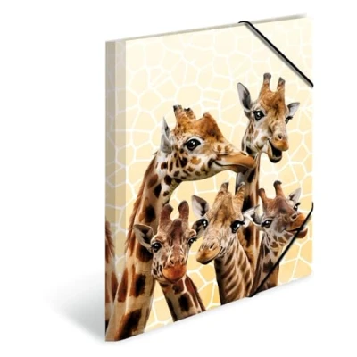 Imagen de HERMA 19957 carpeta de dibujo Animales exóticos con motivo Amigos la jirafa, A4, plástico resistente, impresión interior, 1 palmo