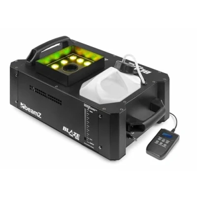 Imagen de BeamZ BLAZE800 Máquina de humo vertical y horizontal RGBA, 800 vatios, 12 LEDs 4 depósito 2,8 l con indicador, modos DMX o autónomo, ideal para crear ambiente visual