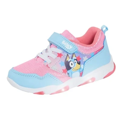 Imagen de Bluey Zapatillas deportivas iluminadas para niñas y cachorros, fáciles de sujetar, con luces LED intermitentes, Pink, 24 EU