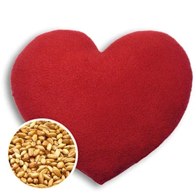 Imagen de SACO TÉRMICO Leschi de semillas para microondas/para el dolor estómago/Corazón, grande, rojo