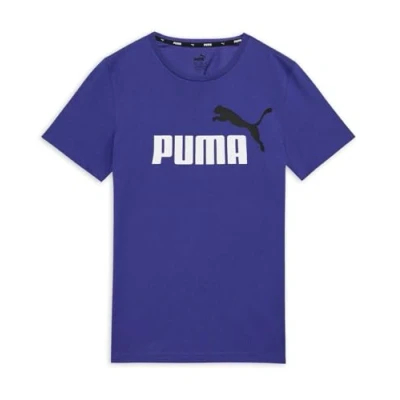 Imagen de Puma LOGO TEE Unisex Camiseta estampada para niños, Talla: 9 10a, Lapis lazuli