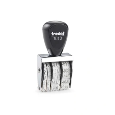 Imagen de Ampolla Trodat Dater 1010 Classic Tinta separada Tamaño de impresión 4 x 26 mm B1094 Fecha en francés Sello negro