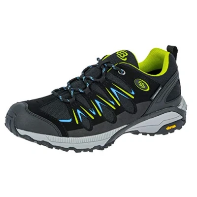 Imagen de Brütting Expedition, Zapatillas de Marcha Nórdica Unisex Adulto, Negro (Schwarz/Lemon/Blau Schwarz/Lemon/Blau), 43 EU