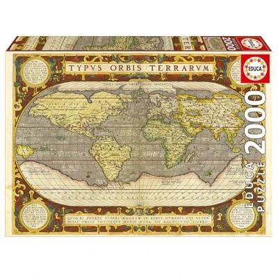 Imagen de Educa Puzzle de 2000 Piezas para Adultos Mapamundi Antiguo. Incluye Pegamento Fix Puzzle. A Partir 14 años (19620)