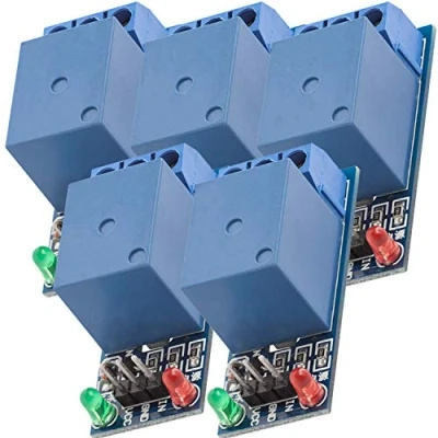 Imagen de AZDelivery 5 x 1 Canal KF 301 Modulo Relay 5V Low Level Trigger compatibile con Arduino E Book Incluido!
