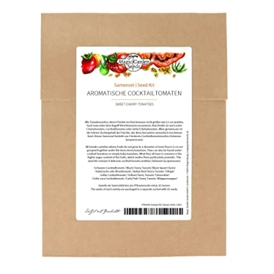 Imagen de Tomates Cherry Set de semillas con 4 deliciosas variedades tomate para cultivar