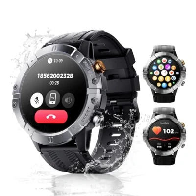 Imagen de SANAG Reloj Inteligente Hombre, 1.52&quot; Smartwatch con Llamadas Bluetooth, Pulsómetro/Oxímetro/Monitor de Sueño/Podómetro, 120+ Modos Deportivos, Impermeable Actividad para Android iOS, Plata