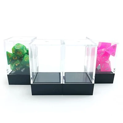 Imagen de Classic Brick Box for RPG Dice, Clear Plastic Dice Box, Case, Transparent Packaging, 5pcs Set