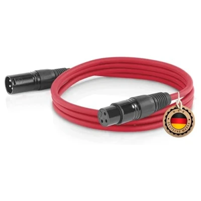 Imagen de ETEC, cable XLR, de micrófono, conector XLR a conexión rojo, 20,0 m