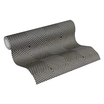Imagen de Livingwalls 369265 Papel pintado no tejido, Grau Metallic, 10,05 m x 0,53