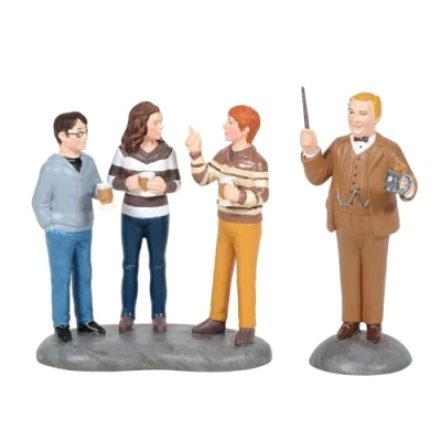 Imagen de Harry Potter pueblo by D56, Figura, Hermione, Ron y Profesor Slughorn para coleccionar, Enesco