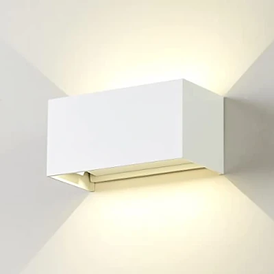 Imagen de Dr.lazy 20W Apliques Pared LED 4000K 1600LM, Lámpara de Interior, Exterior Impermeable IP65, Aplique Moderna Angulo Haz Ajustable (Blanco/Blanco Neutra)