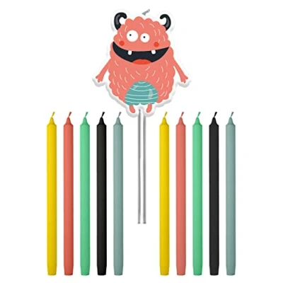 Imagen de Folat Velas Monster Bash 10cm 11 piezas, multicolor (68383)