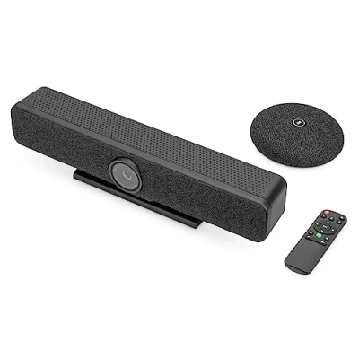Imagen de DIGITUS DS 55580 Video Bar Pro, Sistema de videoconferencia Cámara Webcam 4K UHD 30 Hz ePTZ 1 Micrófono sobremesa y 4 Micrófonos internos Altavoz Interno 5 W Autoenfoque Zoom
