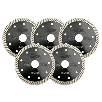 Imagen de SHDIATOOL Disco Diamantato 5 Pezzi 115mm Super Sottile Turbo Lama per Porcellana Piastrella Ceramica Granito Marmo
