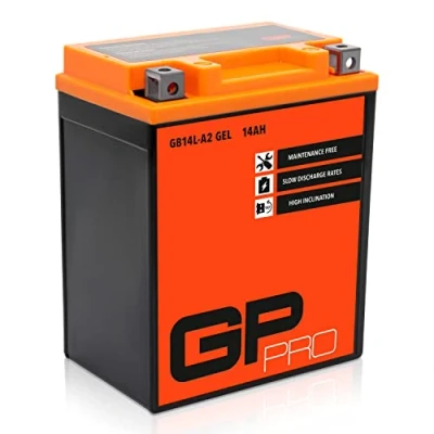 Imagen de GP PRO GB14L A2 12V 14Ah GEL Batería de arranque (compatible con YB14L / 51411) (Sin necesidad mantenimiento/Sellado) Moto Acumulador