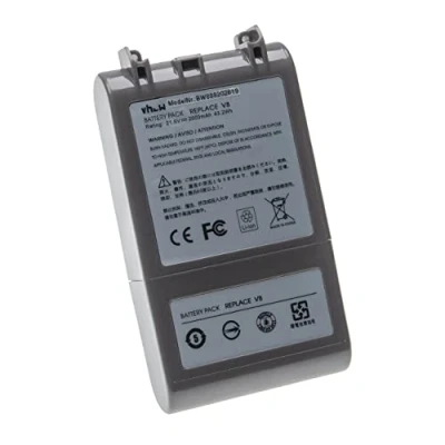 Imagen de vhbw Batería Compatible con Dyson V8 Absolute, Animal, SV10, V8, Absolute Cord Free aspiradora Gris (2000 mAh, 21,6 V, Li Ion)