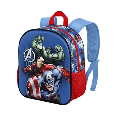 Imagen de Marvel Los Vengadores Energy Mochila 3D Pequeña, Azul, 26 x 31 cm, Capacidad 8.5 L