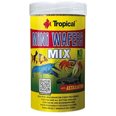 Imagen de Tropical wafers Mix Mini Chips para Base Fress Extremo Peces Ornamentales, 1er Pack (1 x 250 ml) Comida Mascotas, Natural, ml, 138