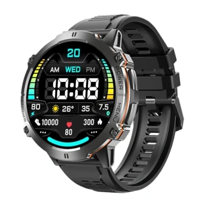 Imagen de OUKITEL Reloj Inteligente Hombre, 1.73&quot; AMOLED Smartwatch Hombre con Llamadas, 100 Días de Batería, Pulsómetro SpO2, 10 Metros Impermeable, Monitor Sueño, Podómetro, 100+ Modos Deportivos iOS Android